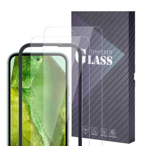 PinLiSheng Google pixel 8A �K���X�t�B���� (2���Z�b�g) ���ʕی� �w��F�� �O�[�O���s�N�Z��8a �t���ی�t�B���� �w��h�~ �d�x9H �����ߗ� + �K�C�h�g �C�A�Ȃ� ���E���h�G�b�W���H �ȒP�\��t�� (G