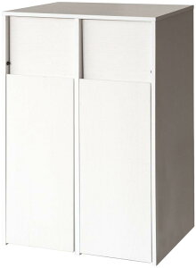 �{�����쏊 �_�X�g�{�b�N�X �w���I�X �v�b�V���� �L���X�^�[�t�� �ؖڒ� 45Lx2�Ή� ��60.5x��43x����90cm DB-F2100 WH �z���C�g