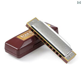 ハーモニカ 男性用 10孔 ブルース ブルースハーモニカ 楽器 銀 音楽 C調 初心者 入門 演奏級 樹脂