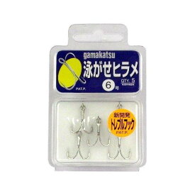 がまかつ(Gamakatsu) トリプルフック 泳がせヒラメ 6号 5本 白 66800