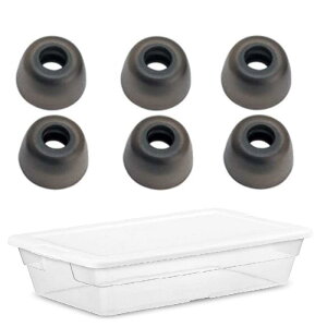 A-Focus �C���[�s�[�X �C���[�`�b�v Jabra Elite 65t �C Jabra Elite Active 65t �C Galaxy Buds ���C���z���p �V���R�����`�b�v S�T�C�Y 3�y�A �yFit In Case�z Glay (DZ3S)