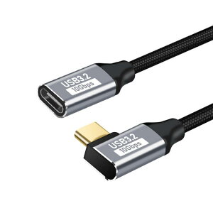 USB Type C �����P�[�u�� L���^ �����R�[�h PD�Ή� 100W/5A �}���[�d USB3.2 Gen2(10Gbps) �����f�[�^�]�� �y4K@60Hz�f���o�́z���ϋv�i�C�����҂�MacBook/iPad/Surface/Switch/Xpe