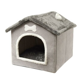 ペット 犬用 ベッド ハウス グレー ブラウン オレンジ 防水 暖かい 水洗 室内用