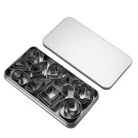 クッキー型 30点セット ステンレス 抜き型セット クッキーカッター 収納ケース付き ビスケットDIY お弁当 クッキー型抜き 製菓道具 (30)