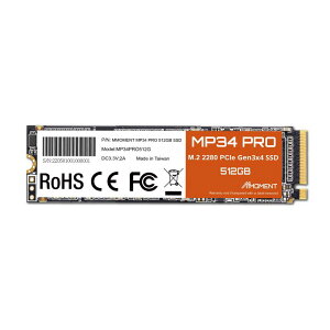 �y�����zMMOMENT MP34 512GB NVMe M.2 SSD PCIe Gen3x4 DRAM�L���b�V������ (�Ǎ��ő�3500MB/s�A�����ő�1900MB/s)