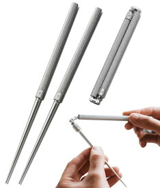 TOKYO CRAFTS 職器シリーズ箸 23g 超軽量 ULギア 折りたたみ アルミ アルマイト加工 スタイリッシュ 携帯箸 折りたたみ箸 登山 アウトドア ウルトラライト カトラリー (シルバー)