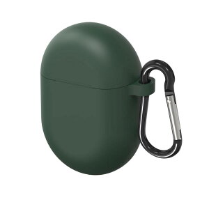 Geekria Silicone �J�o�[ �O�[�O��/Gooogle Pixel buds Pro �ƌ݊����̂��� True Wireless Earbuds �[�d�P�[�X �J�o�[ �[�d�|�[�g�ɃA�N�Z�X���邽�߂̃L�[�`�F�[�� �t�b�N�t�� (Green)