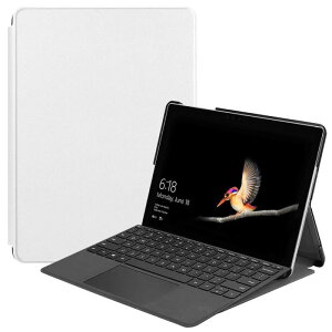 Gosento For Surface Go/Surface Go2 / Surface Go3 / Surface Go4 �P�[�X �X�^���h�@�\�t�� �J���O�ܔ��^�X�^���h�P�[�X PU���U�[ Surface Go 4 �J�o�[ (�z���C�g)