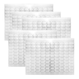 300粒 フィギュア固定用 両面テープ 13*8*0.8mm 透明 粘着テープ 強力 剥がせる あと残らない 滑り止め フィギュア用固定シール 転倒防止 楕円