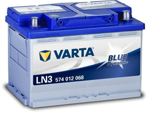 VARTA(�o���^) Blue Dynamic LN3 (574 012 068) �A���ԁE���Y�ԗp�o�b�e���[ ���� �h�C�c�ԁE�g���^�ԓK��