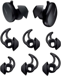 A-Pcas �C���[�s�[�X �C���[�`�b�v Bose Sport Earbuds�p Bose QuietComfort Earbuds�p Bose TWS�C���z���p �`�b�v �V���R���� S/M/L 3�Z�b�g �u���b�N