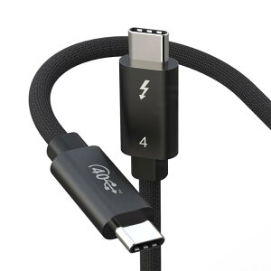Thunderbolt 4 �P�[�u�� �u���b�N 0.5m 240W�}���[�d 8K�Ή� 40 Gbps �f�[�^�]�� Type-C Type-C �P�[�u�� USB-C  USB-C MacBook/iPad/Mac mini/iphone