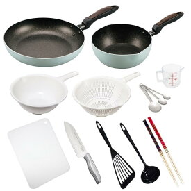 一人暮らし 料理道具 調理器具 12点セット IH対応 ミントグリーン