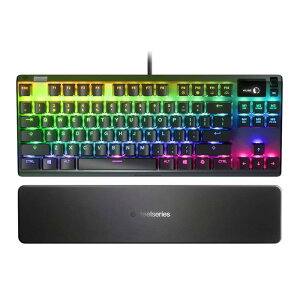 �y�����ςݕi�z SteelSeries Apex Pro TKL ���J�j�J���X�C�b�` �Q�[�~���O�L�[�{�[�h OLED�X�}�[�g�f�B�X�v���C�t�� (���j���[)