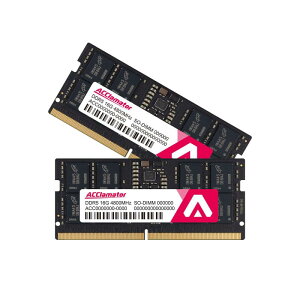 DDR5 32GB (16GBx2) 4800MHz �m�[�gPC�p������ (PC5-38400) CL40 1.1V 262�s�� SODIMM Non-ECC RAM Acclamator