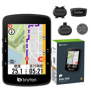 �u���C�g�� Bryton Rider 650T �T�C�N���R���s���[�^�[ 33���ԋ쓮 2.8�C���`�J���[�^�b�`�X�N���[�� �������邳���� ���]��GPS (�X�s�[�h�A�P�C�f���X�A�S���Z���T�[�t��)