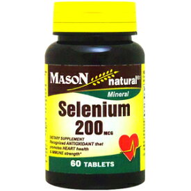 セレニウム（セレン） 200mcg 60粒 サプリメント 健康サプリ サプリ ミネラル 栄養補助 栄養補助食品 アメリカ タブレット サプリンクス