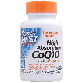 高吸収コエンザイムQ10（CoQ10）200mg 60粒 サプリメント 美容サプリ サプリ コエンザイムQ10 栄養補助 栄養補助食品 アメリカ カプセル サプリンクス