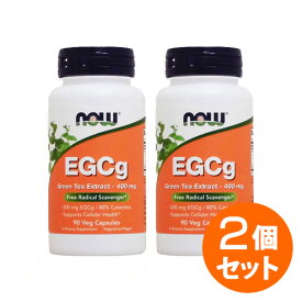 【2個セット】EGCg（エピガロカテキンガレート） 400mg 90粒 サプリメント 健康サプリ サプリ 茶カテキン now ナウ 栄養補助 栄養補助食品 アメリカ カプセル