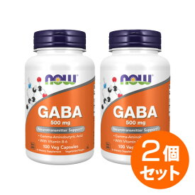 【2個セット】ギャバ GABA（ガンマアミノ酪酸）＋B6 100粒 サプリメント 健康サプリ サプリ ギャバ 栄養補助 栄養補助食品 アメリカ カプセル サプリンクス