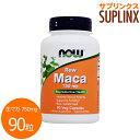 生マカ 750mg 90粒（6倍濃縮ローマカ ベジタリアン仕様） サプリメント 健康サプリ サプリ マカ now ナウ 栄養補助 栄養補助食品 アメリカ 国外 ベジタリアンカプセル サプリンクス 通販 楽天 Raw Maca 750mg