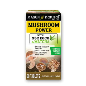 【全品P10倍★10日0:00〜11日01:59まで】マッシュルームパワー 60粒MUSHROOM POWER TABLETSMason Vitamins
