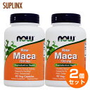 【2本セット】生マカ 750mg 90粒（6倍濃縮ローマカ ベジタリアン仕様） サプリメント 健康サプリ サプリ マカ now ナウ 栄養補助 栄養補助食品 アメリカ 国外 ベジタリアンカプセル サプリンクス 通販 楽天
