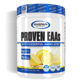 プルーブン EAA　レモン アイス 390g 約30杯分 Proven EAA | ギャスパリ Gaspari ガスパリ EAA 必須アミノ酸 筋トレ BCAA アミノ酸 Essential Amino Acids Lemon サプリメント バリン トリプトファン ロイシン 電解質