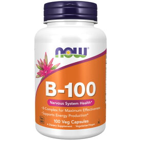 B-100カプセル／100カプセル[vitaminb NOW ナウフード サプリメント アメリカサプリ サプマート SupmartUSA 071-00436]
