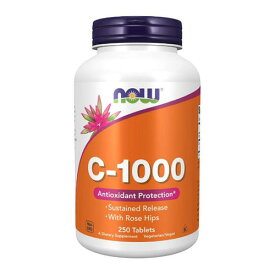 【ポイント10倍 5/16(土) 1:59まで※要エントリー】C-1000 ビタミンC 1,000mg with ローズヒップ／250タブレット[ナウ／ナウフーズ／サプリメント／アメリカサプリ／サプマート／SupmartUSA／071-00682]