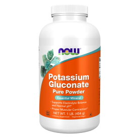 カリウム 100％ピュアパウダー（グルコン酸結合）／454g[Potassium Gluconate ミネラル NOW ナウフード サプリメント アメリカサプリ サプマート SupmartUSA 071-01471]
