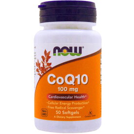 CoQ10 100mg＋ビタミンE／50ソフトカプセル[コエンザイムQ10 NOW ナウフード サプリメント アメリカサプリ サプマート SupmartUSA 071-03208]