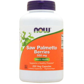 ソーパルメット 550mg／250ベジカプセル[Saw Palmetto Berries NOW ナウフード サプリメント アメリカサプリ サプマート SupmartUSA 071-04748]