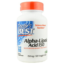 α-リポ酸（アルファリポ酸） 150mg／120ベジカプセル[ALA／糖／DOCTOR'S BEST／ドクターズベスト／サプリメント／アメリカサプリ／サプマート／SupmartUSA/142-00104]
