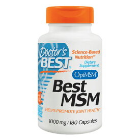 Doctor's Best　MSM（オプティMSM配合）1000mg／180カプセル[MSM with OptiMSM／ドクターズベスト／サプリメント／アメリカサプリ／サプマート／SupmartUSA／142-00064]
