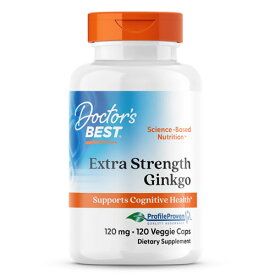 エクストラストレングス ギンコ（イチョウ葉）120mg／120ベジカプセル[ドクターズベスト DOCTOR'S BEST テルピンラクトン イチョウの葉エキス サプリメント サプマート SupmartUSA 142-00091]