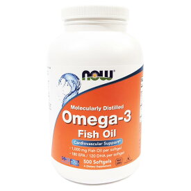 オメガ3 1000mg　500ソフトカプセル[ナウ／ナウフーズ／サプリメント／アメリカサプリ／サプマート／SupmartUSA／071-01653]
