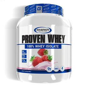 プルーブン ホエイ（ホエイアイソレート）プロテイン ※ストロベリー＆クリーム風味 1,815g（約55杯分）[Proven Whey Protein 筋トレ ダイエット GaspariNutrition ガスパリ ギャスパリ 232-27244]