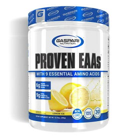 プルーブン EAA ※レモンアイス風味 390g（約30杯分）[ProvenEAA 必須アミノ酸 筋トレ BCAA 電解質 アクティブシニア応援 Gaspari Nutrition ガスパリ ギャスパリ アメリカサプリ スポーツ サプマート SupmartUSA 232-31432]