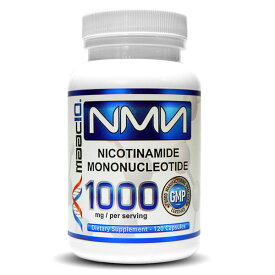 マックテン　NMN 1,000mg　NAD+ サポート／120カプセル[NAD＋／Nicotinamide Mononucleotide／サーチュイン／エイジングケア／テロメア／若さ／サプリメント／マック10／Maac10／アメリカサプリ／サプマート／SupmartUSA]
