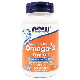 【ポイント10倍 5/16(土) 1:59まで※要エントリー】NOW オメガ3 1000mg（DHA 120mg / EPA 180mg含有）100ソフトジェル