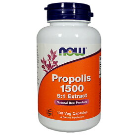 NOW プロポリス 1500mg／100ベジカプセル[5倍濃縮／Propolis／ナウフーズ／NOW FOODS／アメリカサプリ／サプマート／SupmartUSA／071-02540]