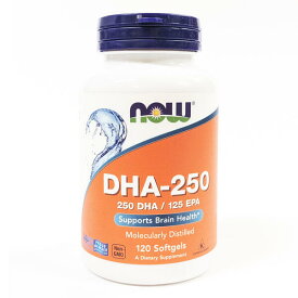【ポイント10倍 5/16(土) 1:59まで※要エントリー】DHA-250 500mg／120ソフトカプセル[EPA NOW ナウフード サプリメント アメリカサプリ サプマート SupmartUSA 071-01610]