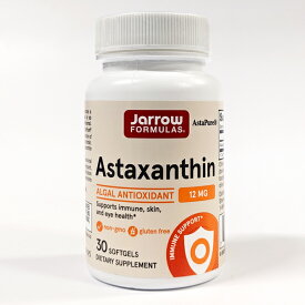 アスタキサンチン　12mg／30ソフトカプセル[Astaxanthin／JARROW FORMULAS／ジャローフォーミュラズ／サプリメント／アメリカサプリ／サプマート／SupmartUSA／120-20041]
