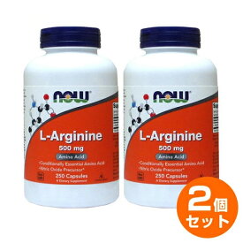 【2個セット】L-アルギニン 500mg／250カプセル