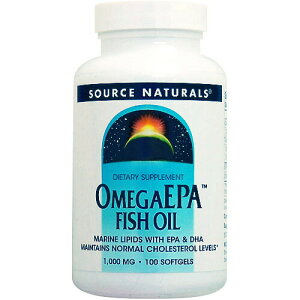 オメガ EPA フィッシュオイル 1000mg 100粒 ダイエット・健康 サプリメント 健康サプリ DHA・EPA配合 Source Naturals ソースナチュラルズ サプマートUSA OMEGA EPA FISH OIL
