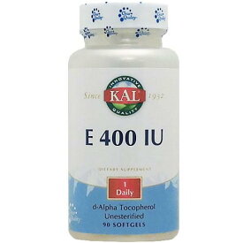 KAL（カル） ビタミンE 400IU（d-α-トコフェロール） 90粒 サプリメント　 ビタミン ビタミンE ソフトジェル Vitamin E 400IU