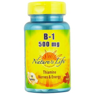 Nature's Life �i�l�C�`���[�Y ���C�t�j �r�^�~��B1 (�`�A�~��) 500mg 50�� �T�v�������g�@ �r�^�~�� �r�^�~��B1 �^�u���b�g B-1 500mg