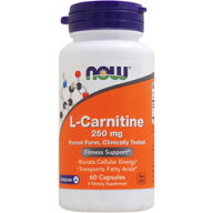 NOW Foods（ナウフーズ）L-カルニチン 250mg 60粒 ダイエット ウェイトロス アミノ酸