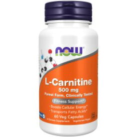 NOW L-カルニチン 500mg 60粒 L-カルニチン ダイエット 燃焼 アミノ酸